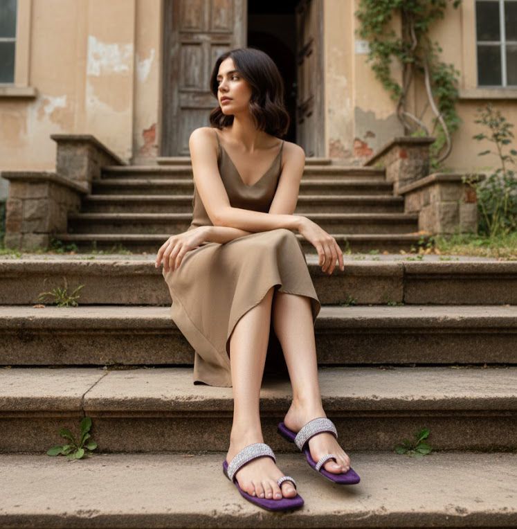 Chamak Dhamak Flat Purple