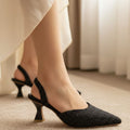 Famous Stone Heel Black