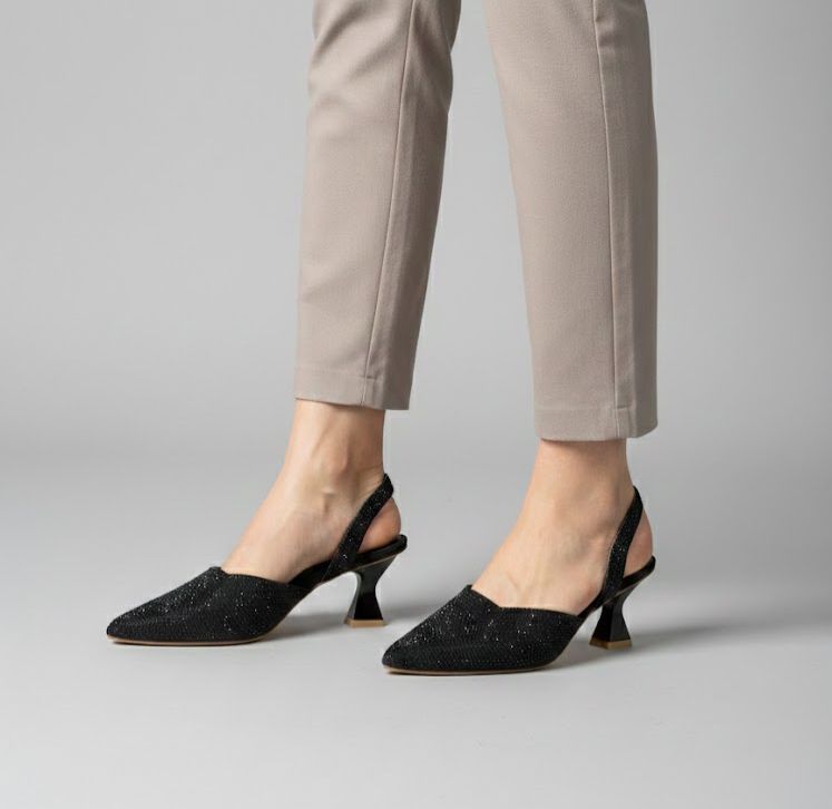 Famous Stone Heel Black