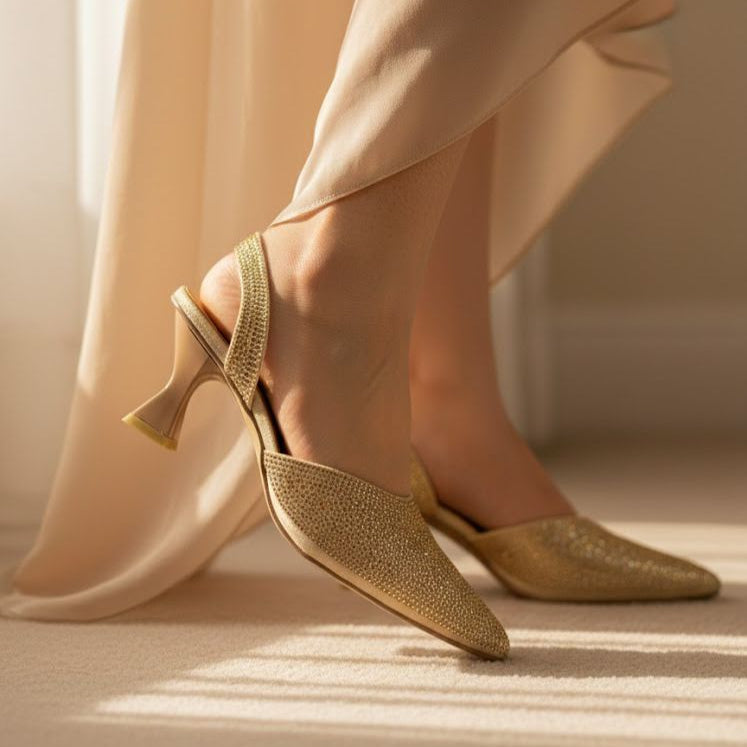Famous Stone Heel Golden