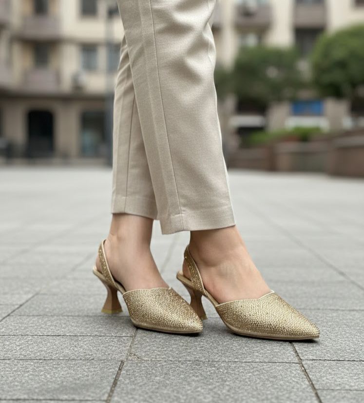 Famous Stone Heel Golden